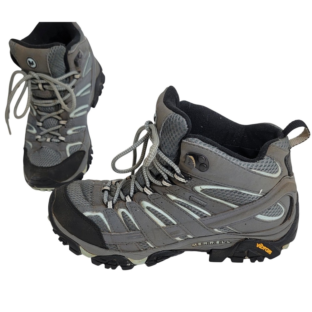 Merrell Moab 2 Mid Gore-Tex Hiking Boots Sedona Sage Grey Womens 8.5 J06060